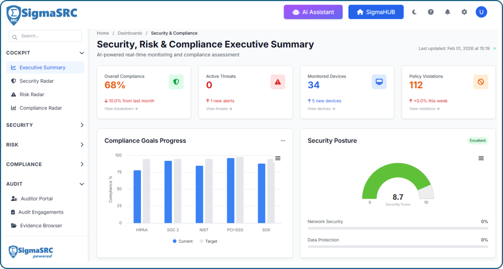 SigmaSRC Exec. Summary screenshot